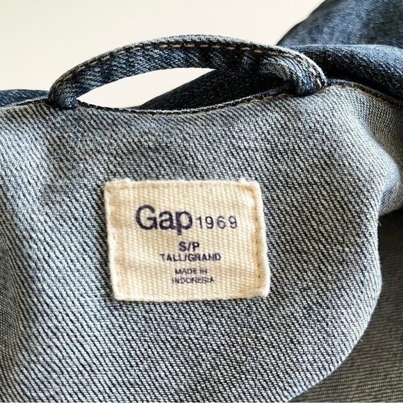 Gap Indigo 1969 Icon Denim Jacket Size S Tall - Picture 12 of 14